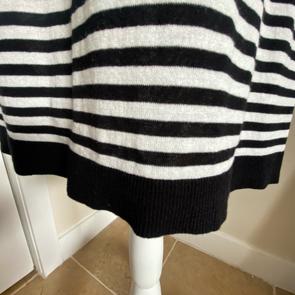 Cabi Black White Cotton Casual Nautical Open Cardigan Lightweight Knit- Sz-S - Picture 9 of 15